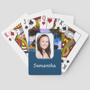 Jeu De Cartes Modèle photo floral personnalisé