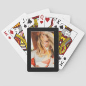 Jeu De Cartes Modèle photo unique en noir (dos)