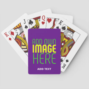 JEU DE CARTES MODÈLE TEXTE D'IMAGE INDIGO SIMPLE MODERNE