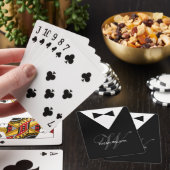 Jeu De Cartes Modèle Tuxedo moderne | Elégant Monogram Poker (In Situ)