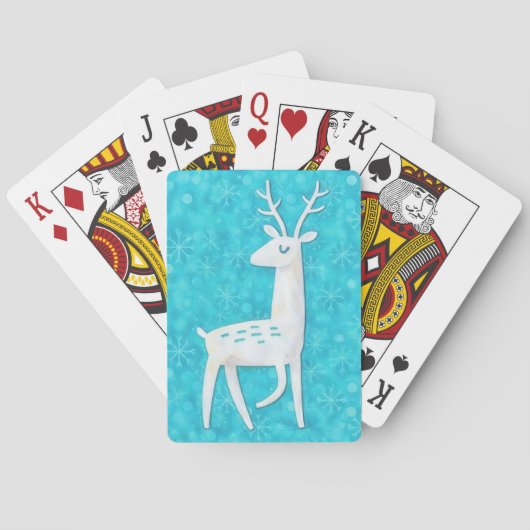 Jeu De Cartes Modern and Retro Style Reindeer Deer Holiday (dos)