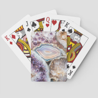 Jeu De Cartes Modern Geode Crystal| Art Photo Poker Cards