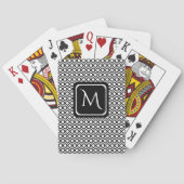 Jeu De Cartes Modern Geometric Monogram Black White (dos)