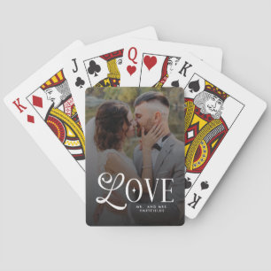 Jeu De Cartes Modern Love Mariage personnalisé 2 Photos Couples