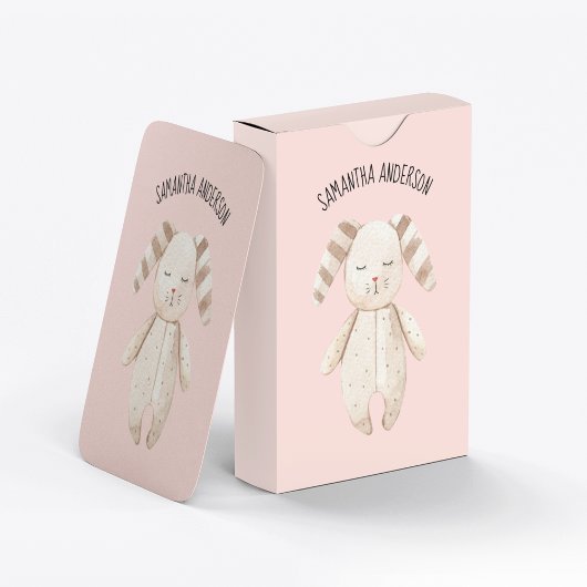 Jeu De Cartes Modern Pastel Pink Bunny
