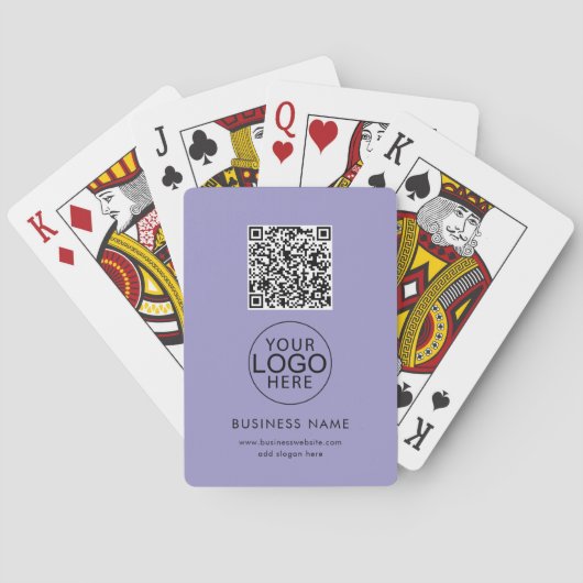 Jeu De Cartes Modern QR Code and Business Logo (dos)