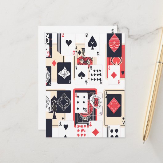 Jeu de Cartes | Moderne Abstrait (Devant/Arrière en situation)