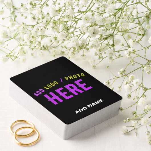 JEU DE CARTES MODERNE ET MODERNE PERSONNALISABLE NOIR VÉRIFIÉ (Insitu (Mariage))