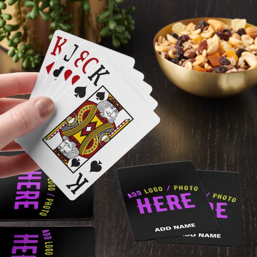 JEU DE CARTES MODERNE ET MODERNE PERSONNALISABLE NOIR VÉRIFIÉ (Insitu)