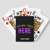 JEU DE CARTES MODERNE ET MODERNE PERSONNALISABLE NOIR VÉRIFIÉ (Verso)