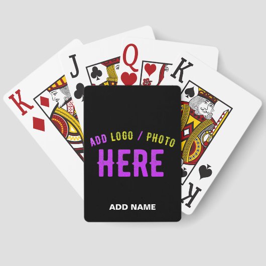 JEU DE CARTES MODERNE ET MODERNE PERSONNALISABLE NOIR VÉRIFIÉ (Verso)