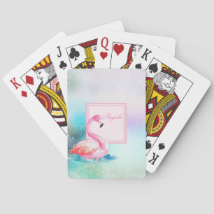 Jeu De Cartes Moderne flamants roses colorés et adorables