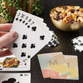 Jeu De Cartes Moderne Monogramme Abstrait Coloré (In Situ)
