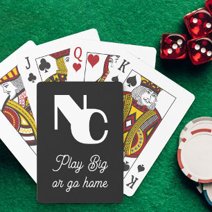 Jeu De Cartes Moderne Monogramme Jouez Gros ou Rentrez à la Mais
