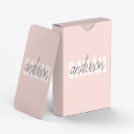 Jeu De Cartes Moderne Pastel Rose Beauté Personnalisée Vous Nom<br><div class="desc">Moderne Pastel Rose Beauté Personnalisée Vous Nom</div>