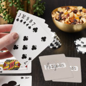 Jeu De Cartes Moderne Simple Brown Bonjour Et Vous Nom (In Situ)