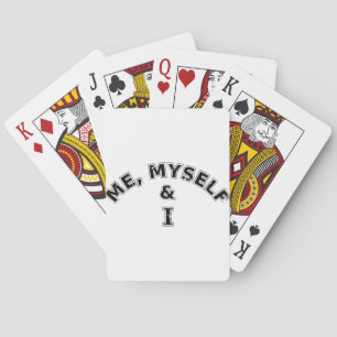 Jeu De Cartes Moi-Même Et Je Typographie