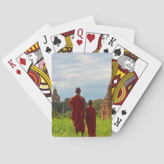Jeu De Cartes Moines avec des temples anciens (dos)