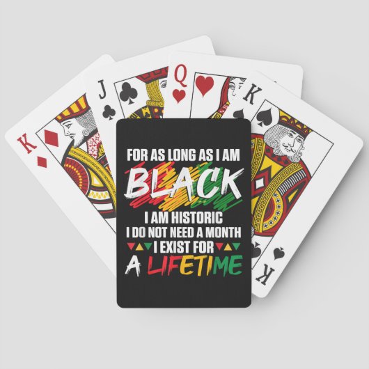 Jeu De Cartes Mois de l'histoire des Noirs Pour aussi longtemps (dos)