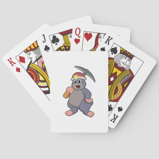Jeu De Cartes Mole avec Pickaxe (dos)