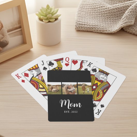 Jeu De Cartes Mom Established Modern Script 3 Photo Black