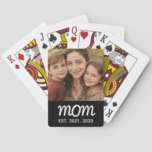 Jeu De Cartes Mom Established Script Black Photo (dos)