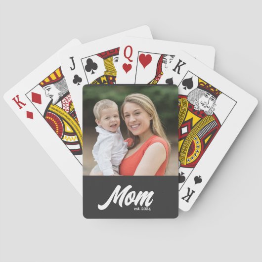 Jeu De Cartes Mom Established Script Black Photo (dos)