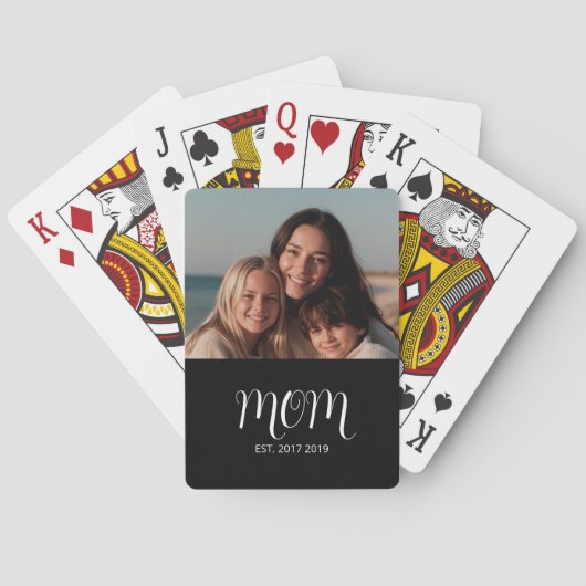 Jeu De Cartes Mom Established Script Black Photo (dos)
