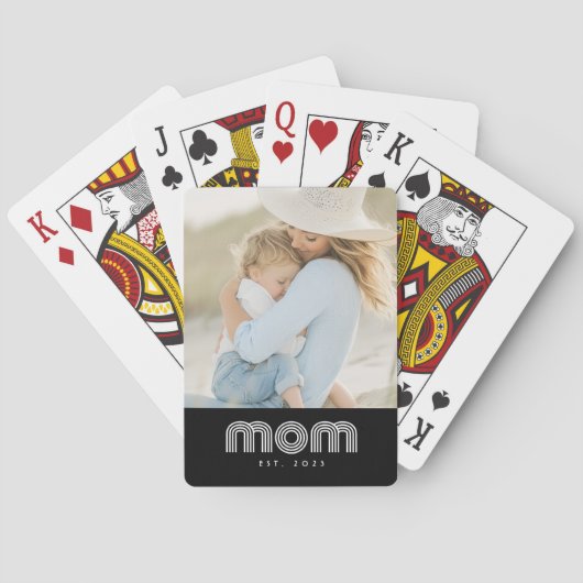 Jeu De Cartes Mom Established Script Black Photo (dos)