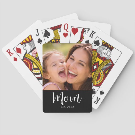 Jeu De Cartes Mom Established Script Black Photo (dos)