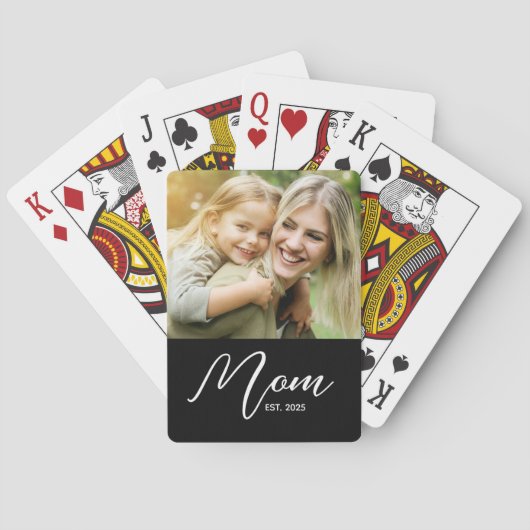 Jeu De Cartes Mom Established Script Black Photo (dos)