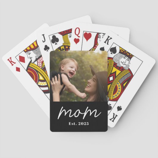 Jeu De Cartes Mom Established Script Black Photo (dos)