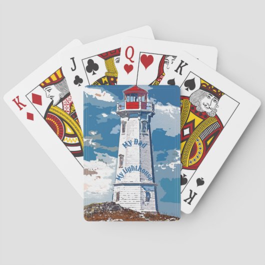 Jeu De Cartes Mon papa Ma Fête des pères phare Inspirer (dos)