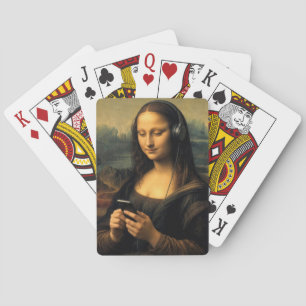 Jeu De Cartes Mona Lisa moderne avec smartphone