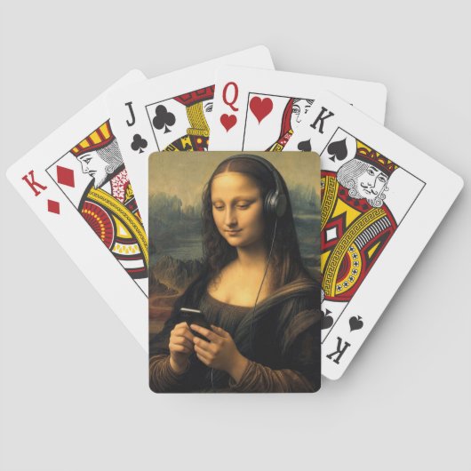 Jeu De Cartes Mona Lisa moderne avec smartphone (dos)