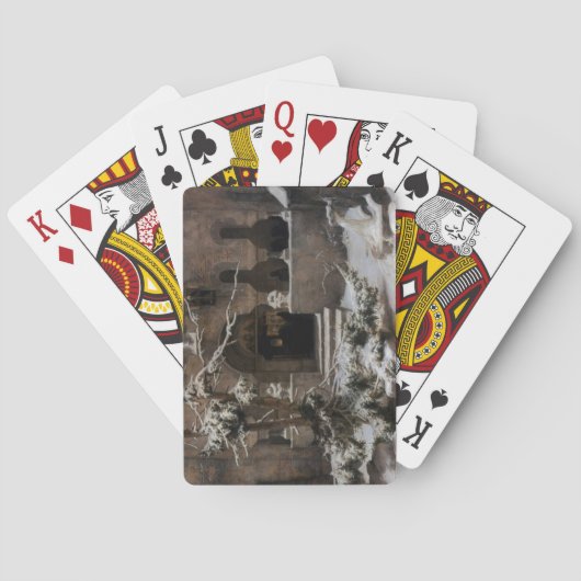 Jeu De Cartes Monastère en Neige d'hiver (par Karl Laling) (dos)