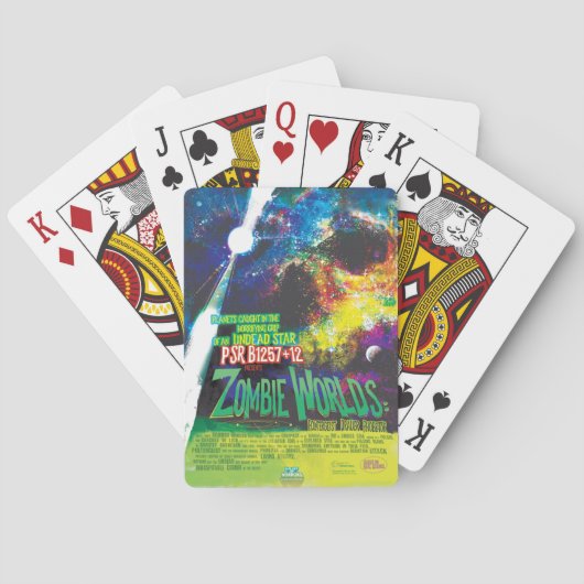 Jeu De Cartes Mondes Zombie Galaxie d'Halloween (dos)