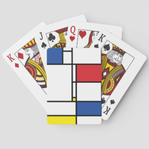Jeu De Cartes Mondrial Minimaliste Géométrique De Stijl Art Mode
