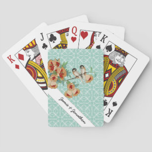 Jeu De Cartes Monnaie Inséparable vintage de fleurs de cerisier