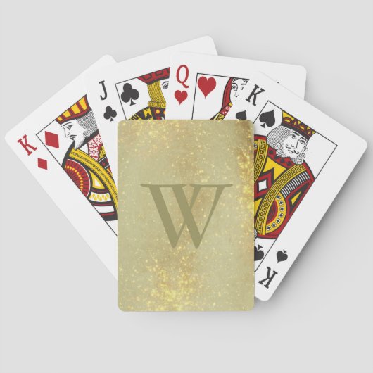 Jeu De Cartes Monogram Faux Gold Classic Playing Cards (dos)