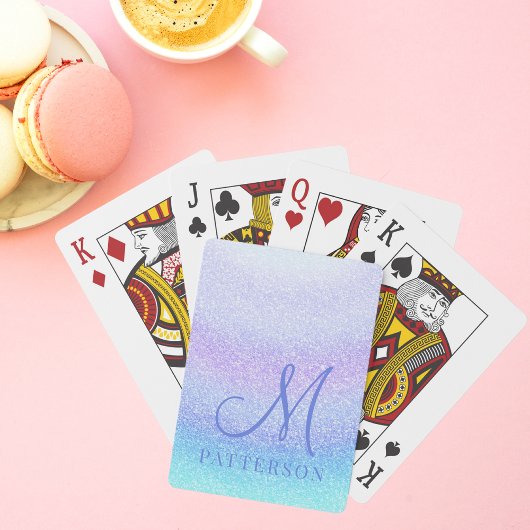 Jeu De Cartes Monogram Girly Parties scintillant Chic Sparkle No