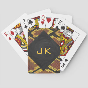 Jeu De Cartes Monogram Snake Brown et Gold Print