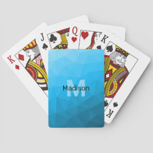 Jeu De Cartes Monogramme à motif géométrique en maille dégradé c