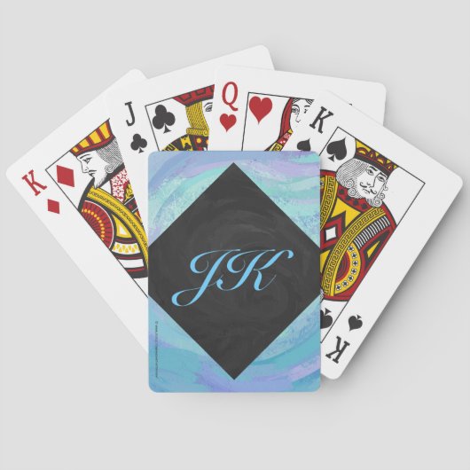 Jeu De Cartes Monogramme bleu glacier (dos)