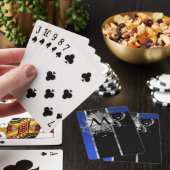 Jeu De Cartes Monogramme bleu noir et argent (In Situ)
