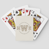 Jeu De Cartes Monogramme Brown Initiales simples Cool moderne Ré (dos)