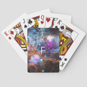 Jeu De Cartes Monogramme céleste de la galaxie  