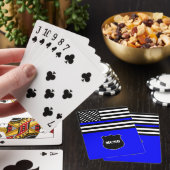 Jeu De Cartes Monogramme d'agent de police {Thin Blue Line} (In Situ)