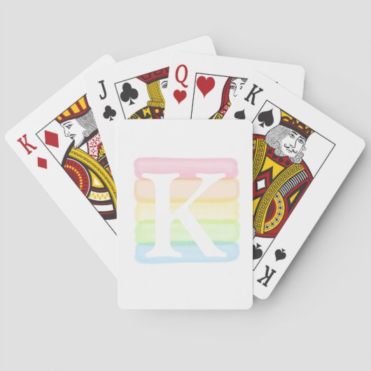 Jeu De Cartes Monogramme d'aquarelle (dos)