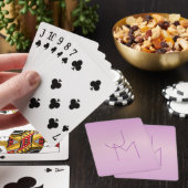 Jeu De Cartes Monogramme de chevauchement unique | Lavande douce (In Situ)